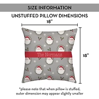 Personalized Santa Greenery Christmas Pillow