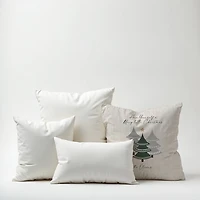 Personalized Neutral Merry Little Christmas Pillow