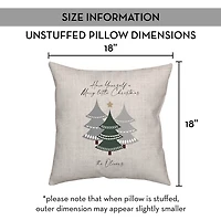Personalized Neutral Merry Little Christmas Pillow