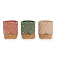 Etched Lattice Self Watering Outdoor Planters