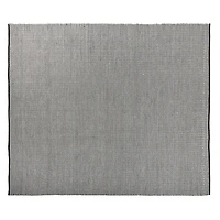 Black Wavy Outdoor Area Rug, 8x10