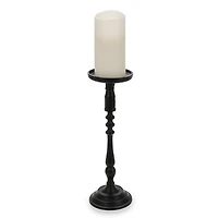 Black Metal Pillar Candle Holder, 14 in.