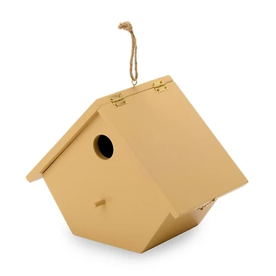 Tan Wood Hanging Birdhouse