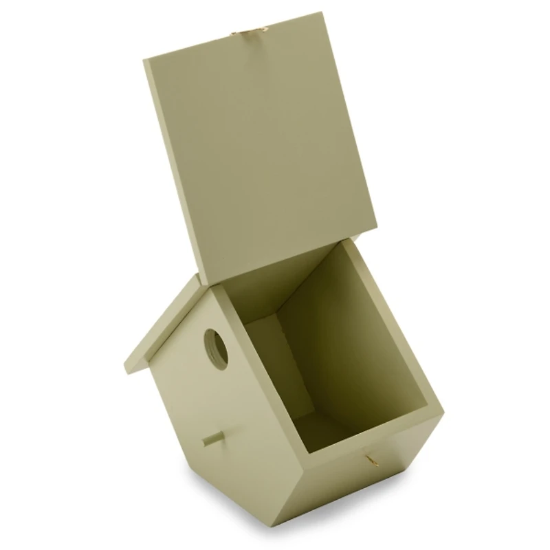 Gray Wood Hanging Birdhouse