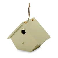 Gray Wood Hanging Birdhouse