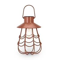 Tuscan Sun Metal Cage Solar Lantern