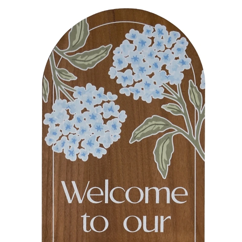 Welcome to Our Home Hydrangea Porch Board
