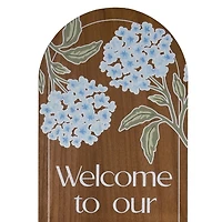Welcome to Our Home Hydrangea Porch Board