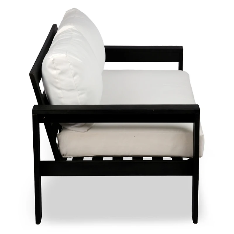 Black Wood Amalfi Outdoor Settee