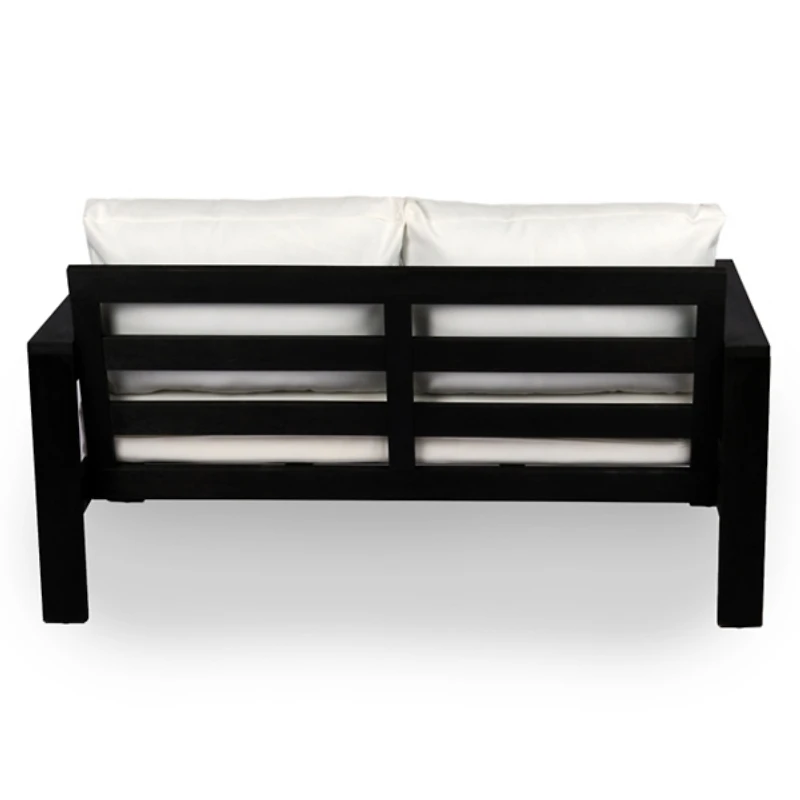 Black Wood Amalfi Outdoor Settee