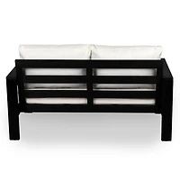 Black Wood Amalfi Outdoor Settee