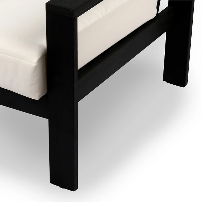 Black Wood Amalfi Outdoor Settee