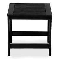 Black Wood Amalfi Outdoor Side Table