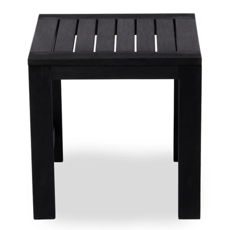 Black Wood Amalfi Outdoor Side Table