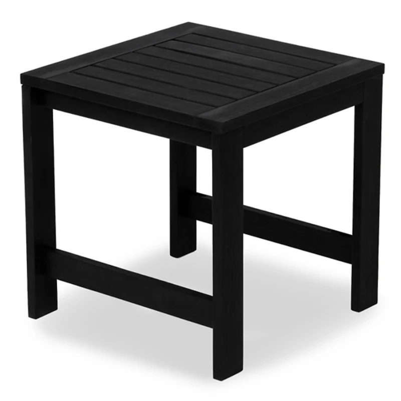 Black Wood Amalfi Outdoor Side Table