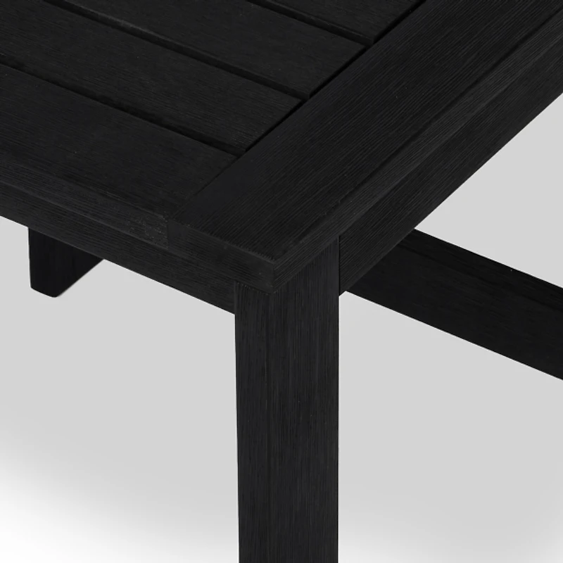 Black Wood Amalfi Outdoor Side Table