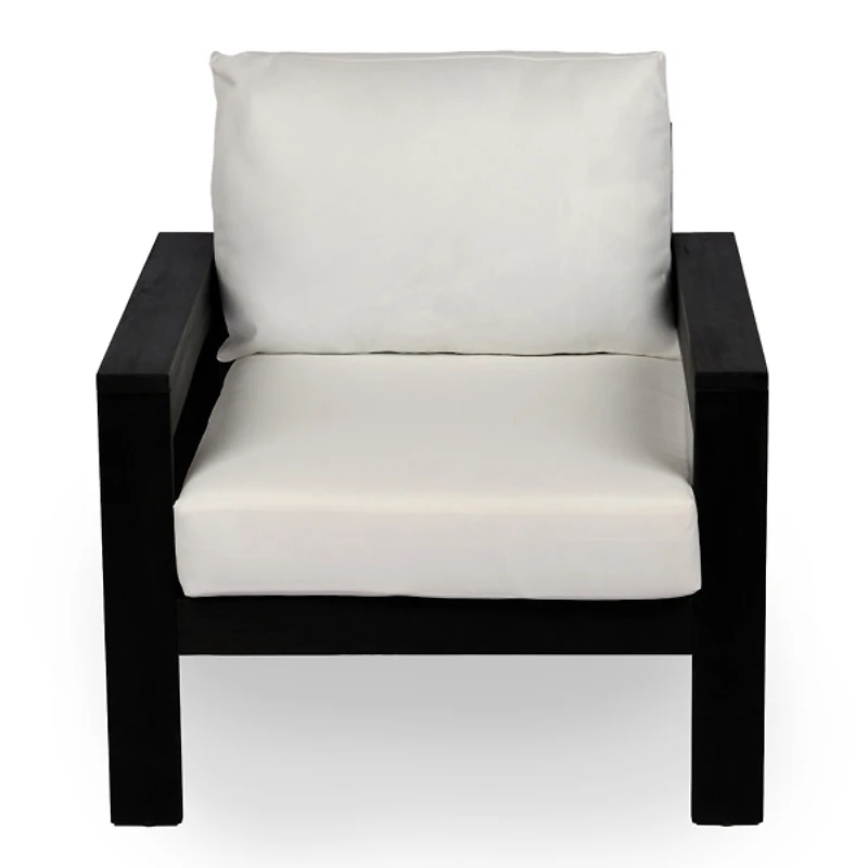 Black Wood Amalfi Outdoor Accent Chair