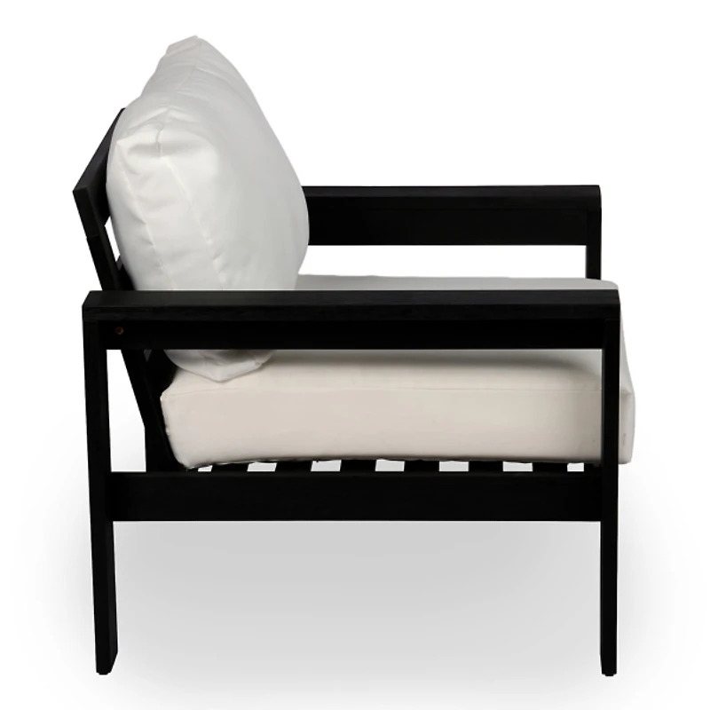 Black Wood Amalfi Outdoor Accent Chair