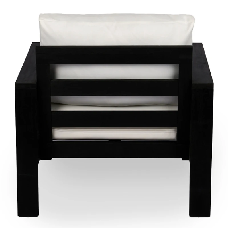 Black Wood Amalfi Outdoor Accent Chair