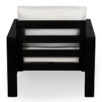 Black Wood Amalfi Outdoor Accent Chair