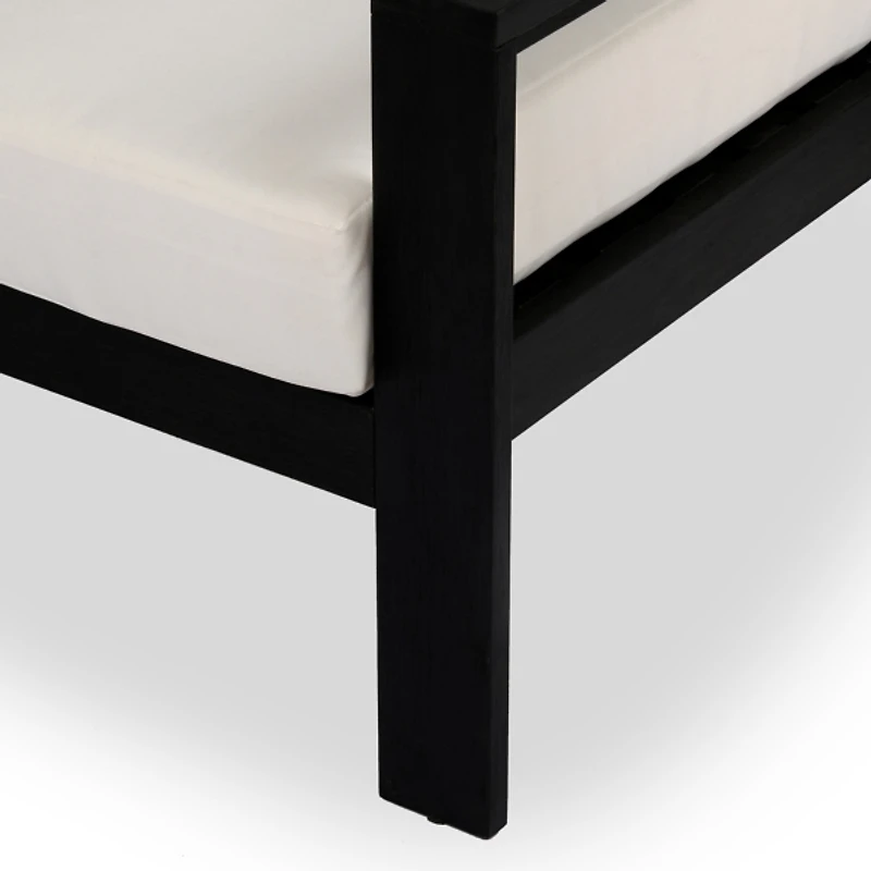 Black Wood Amalfi Outdoor Accent Chair