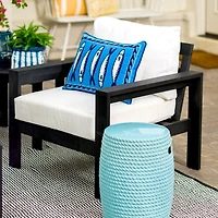 Black Wood Amalfi Outdoor Accent Chair