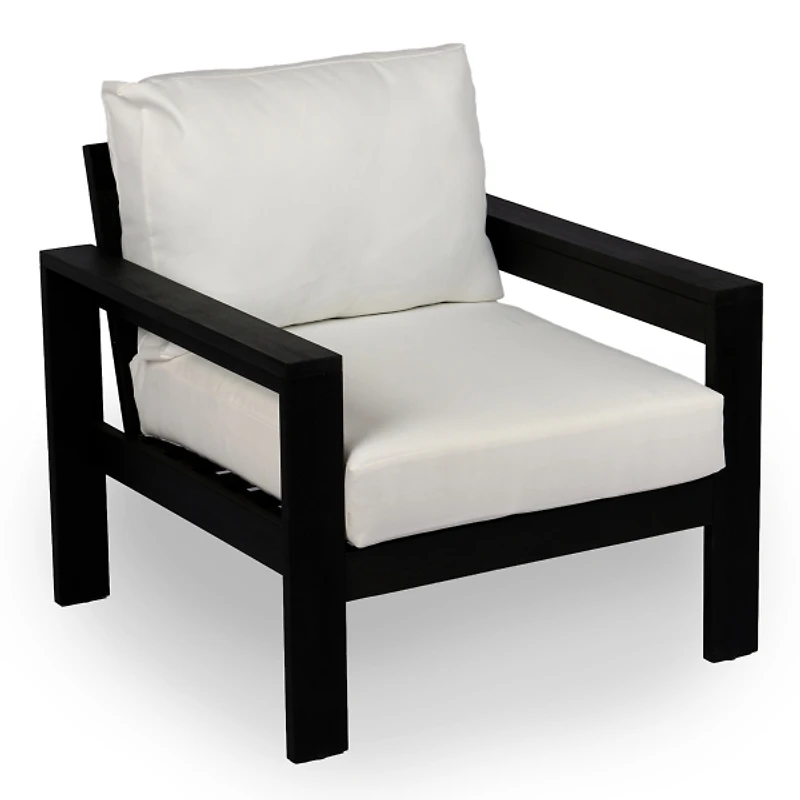 Black Wood Amalfi Outdoor Accent Chair