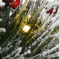 Pre-Lit Snowy Bedford Pine Urn Filler, 22 in.