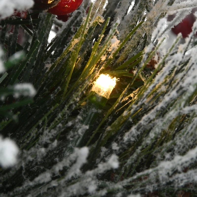 Pre-Lit Snowy Bedford Pine Urn Filler Arrangement