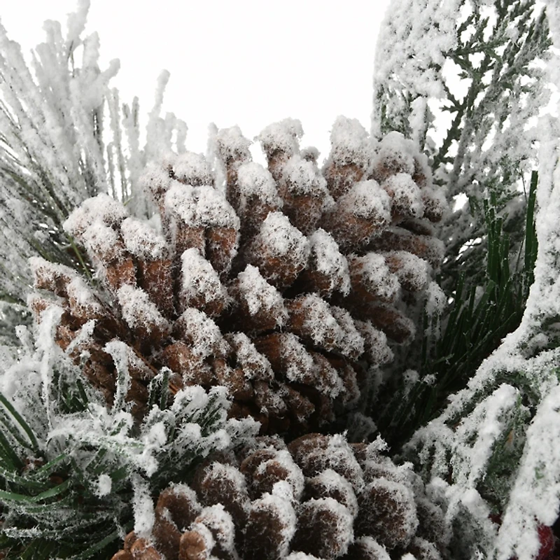 Pre-Lit Snowy Bedford Pine Urn Filler Arrangement