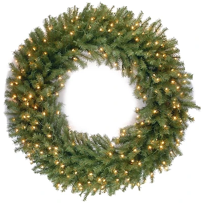 Pre-Lit Norwood Fir Christmas Wreath, 48 in.