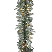 Pre-Lit Frosted Arctic Spruce Christmas Garland