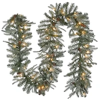 Pre-Lit Frosted Arctic Spruce Christmas Garland
