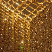 Pre-Lit Gold and Red Bow Gift Boxes, Set of 3