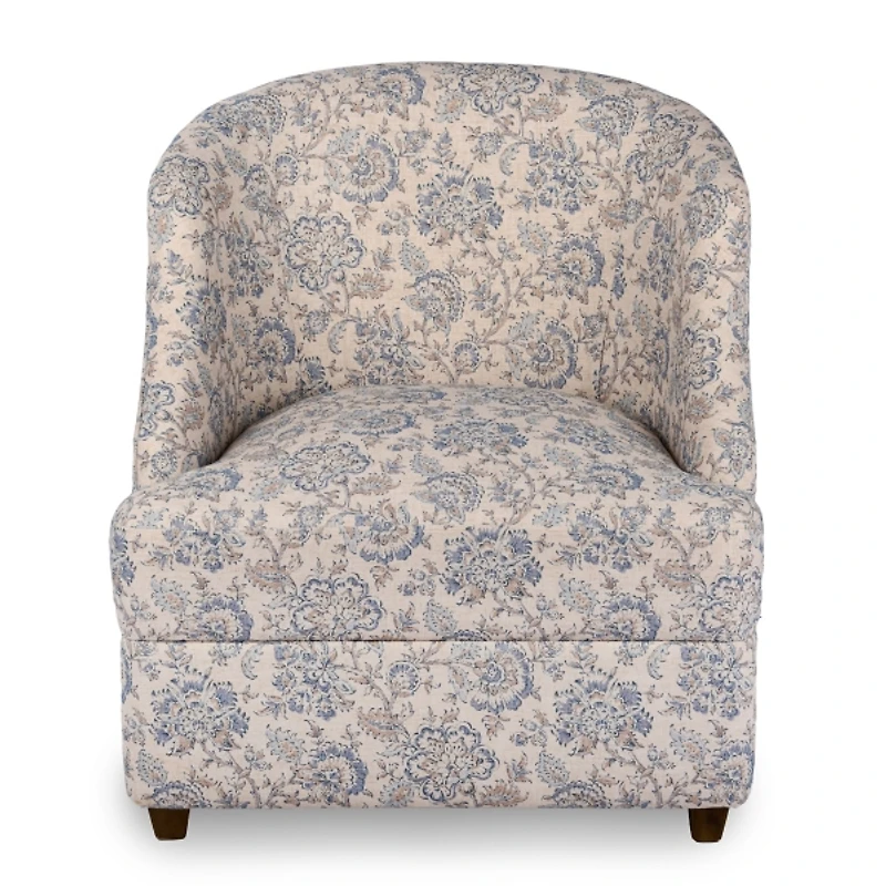 Blue Floral Charolette Accent Chair