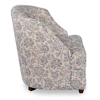 Blue Floral Charolette Accent Chair