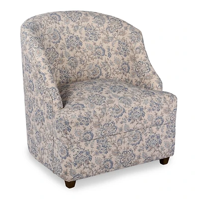 Blue Floral Charolette Accent Chair