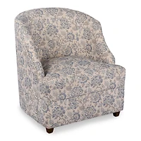 Blue Floral Charolette Accent Chair