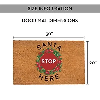 Santa Stop Here Coir Doormat