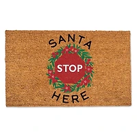 Santa Stop Here Coir Doormat