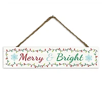 Merry & Bright Hanging Wall Sign