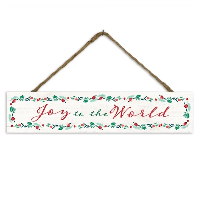 Joy to the World Hanging Wall Sign