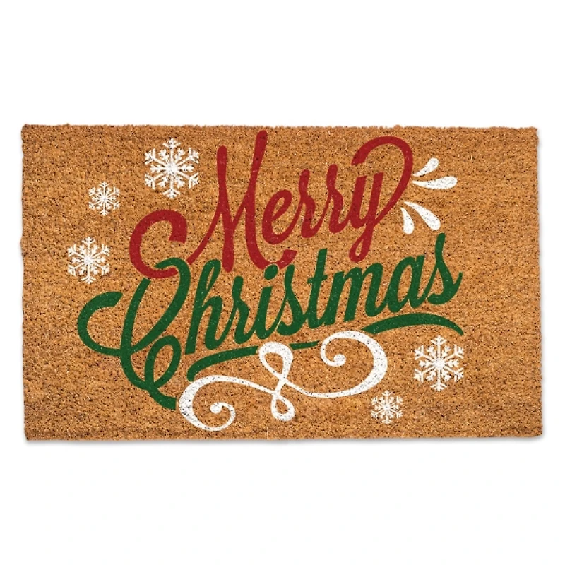 Merry Christmas Snowflake Doormat