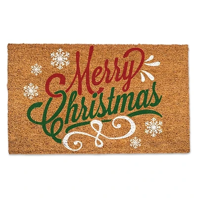 Merry Christmas Snowflake Doormat