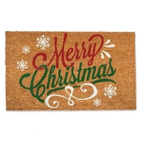 Merry Christmas Snowflake Doormat