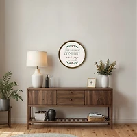 Personalized Good Tidings Brown Framed Art Print