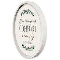 Personalized Good Tidings White Framed Art Print