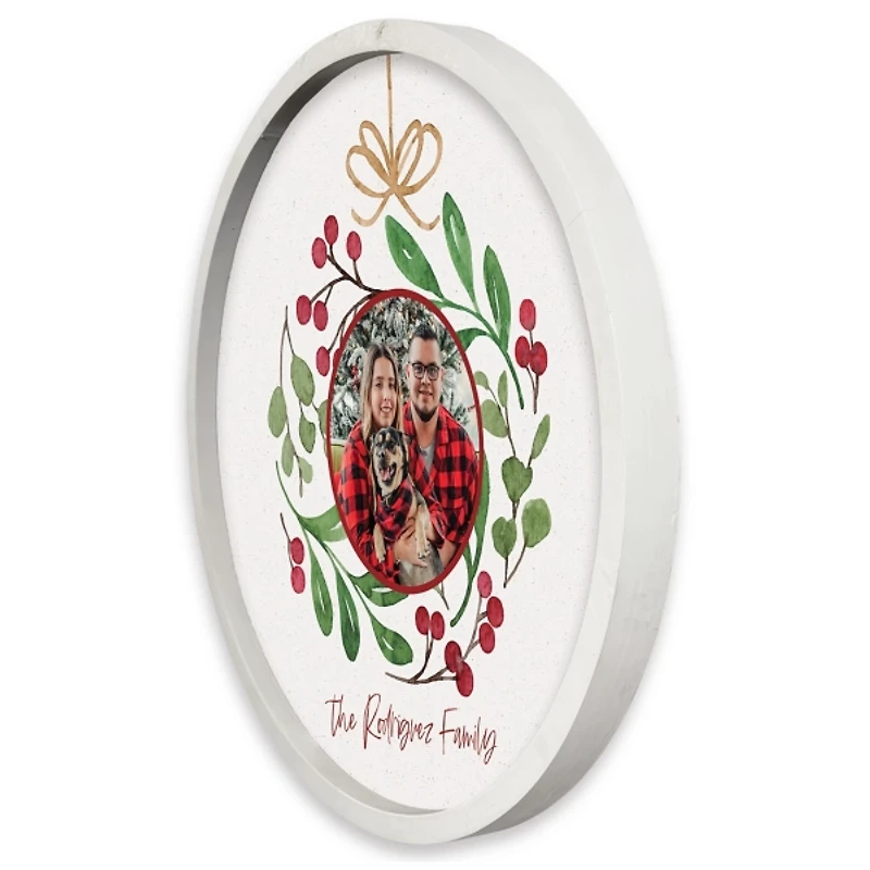 Personalized Family Ornament White Framed Print