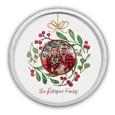 Personalized Family Ornament White Framed Print