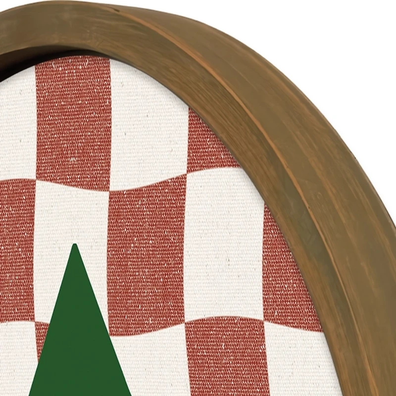 Personalized Wavy Checkered Brown Framed Print